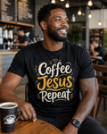Coffee Jesus Repeat Shirt | Christian Coffee Lover T-Shirt