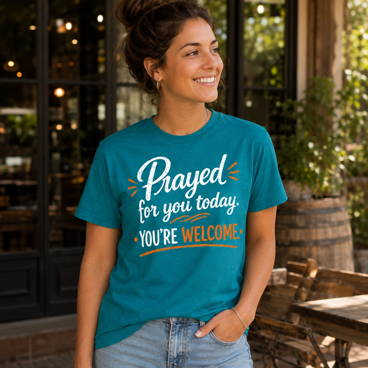 Prayed for You Today. You're Welcome. | Christian Graphic Tee