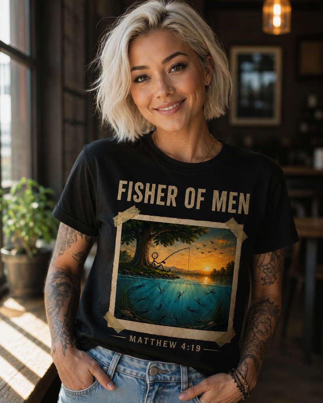 Fisher of Men | Christian Graphic Tee | VII Sparrows