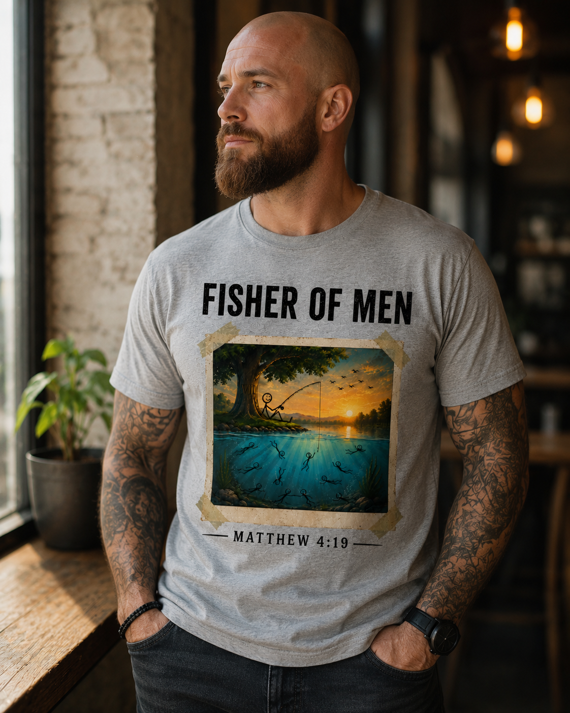 Fisher of Men | Christian Graphic Tee | VII Sparrows