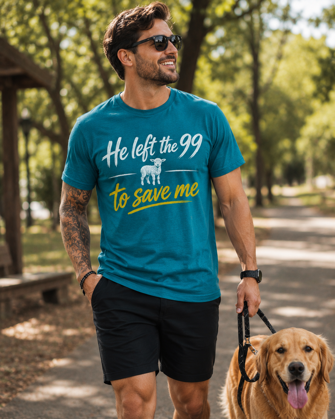 He Left the 99 to Save Me | Christian Graphic Tee