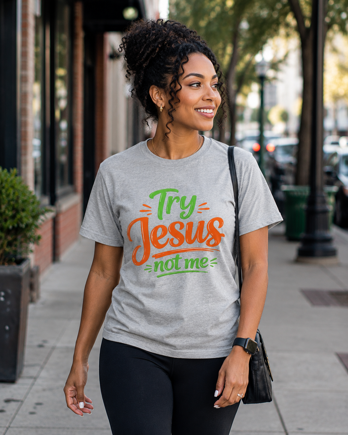 Try Jesus, Not Me | Christian Graphic Tee