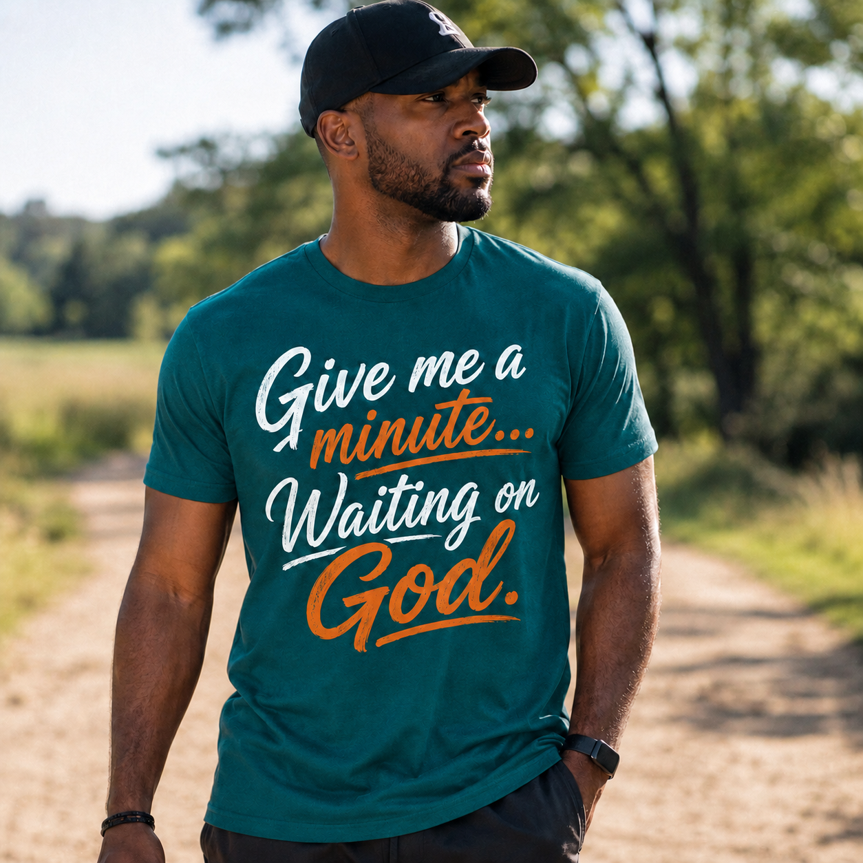 Give Me a Minute... Waiting on God | Christian Graphic Tee